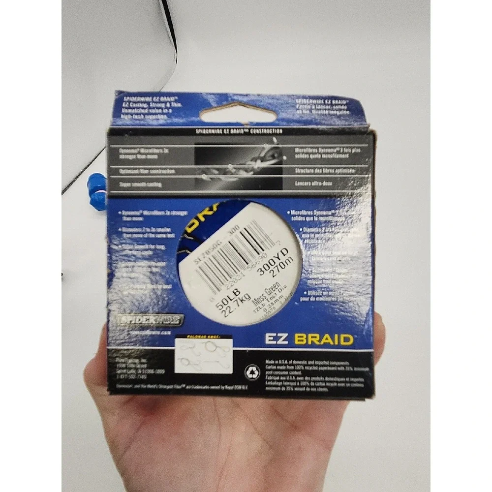 SpiderWire EZ Braid 50LB 300YD Moss Green Braided Fishing Line NEW UNOPENED